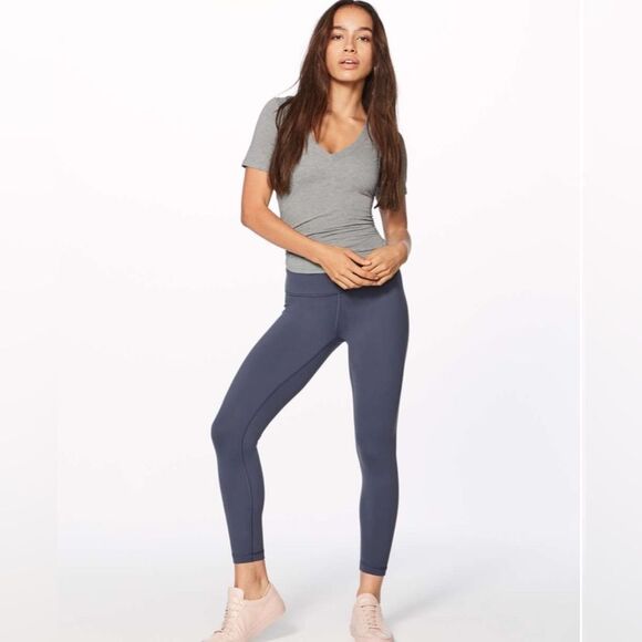 Lululemon Wunder Under Hi-Rise 7/8 Tight (Full-On Luon 25") Shadow Blue - Picture 1 of 9
